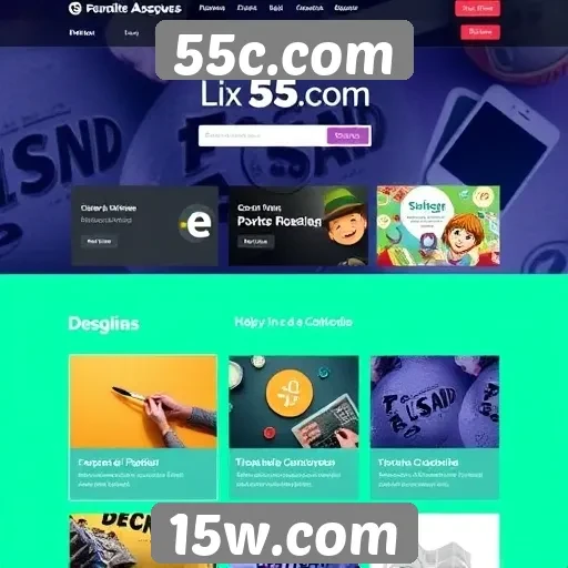 Experiência do usuário na navegação do 55c.com